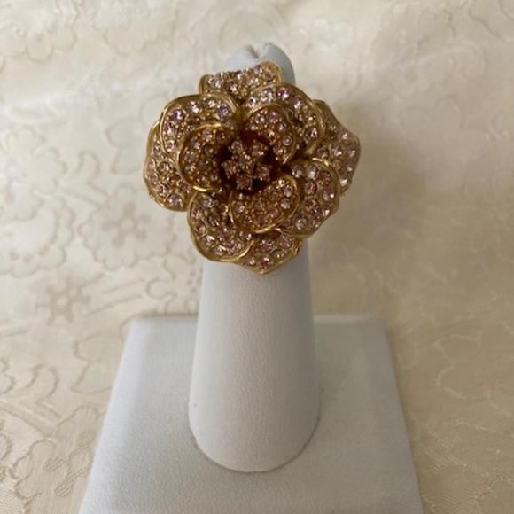 Joan Rivers Classics Collection Pave Crystal Rose Ring - Picture 13 of 13